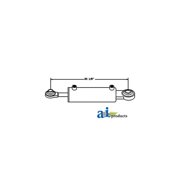Hydraulic Top Link Cylinder (Cat I Rod/Cat II Base) (3" Bore) 24" x3.5" x3.5"